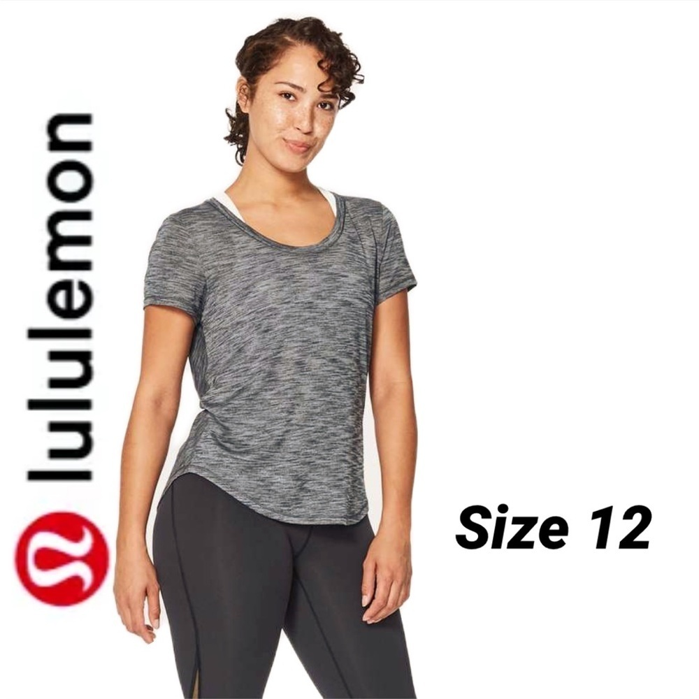Lululemon | Heathered Black Meant To Move Tee